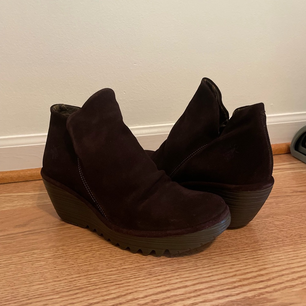 Women's Suede Ankle Boots - Brown